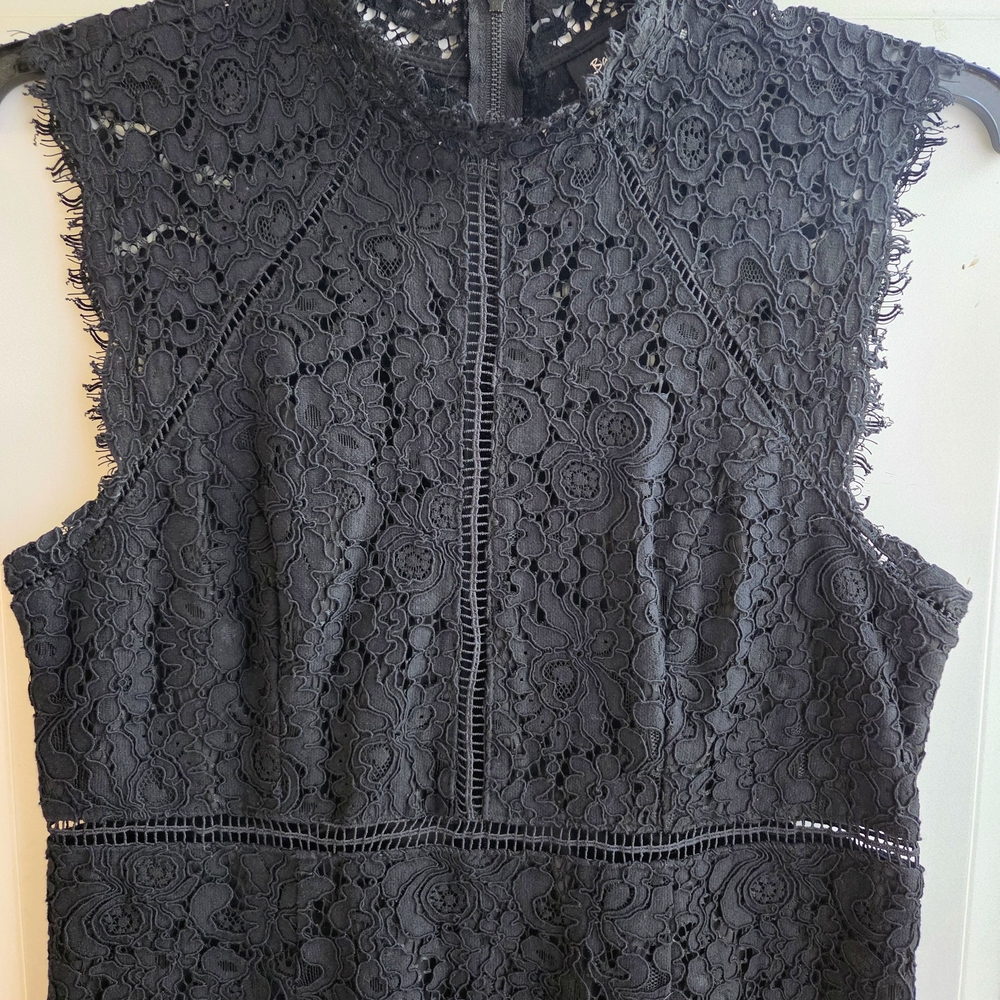 Bardot Black Lace Midi Dress